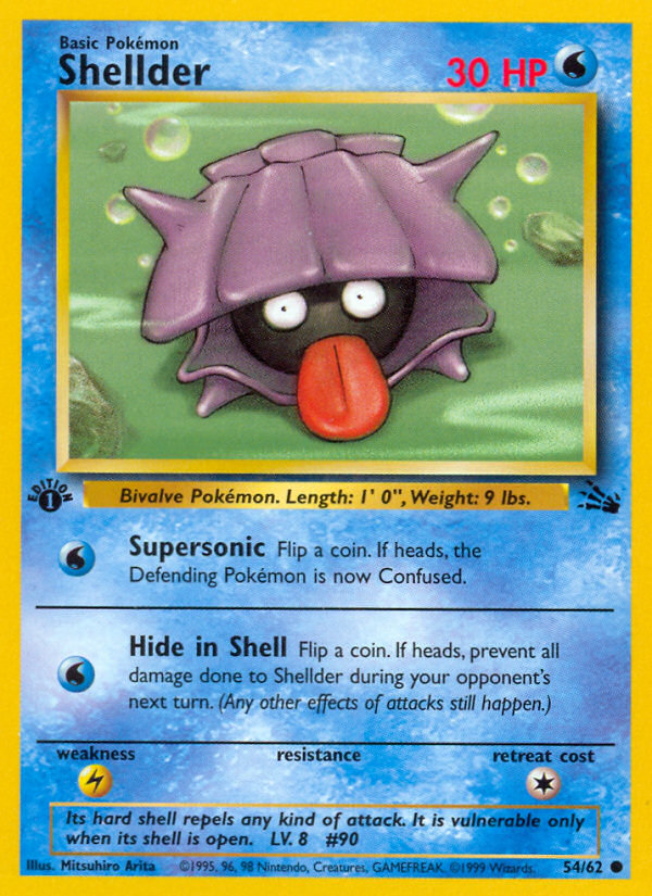 Shellder 54 Fossil Common Near Mint