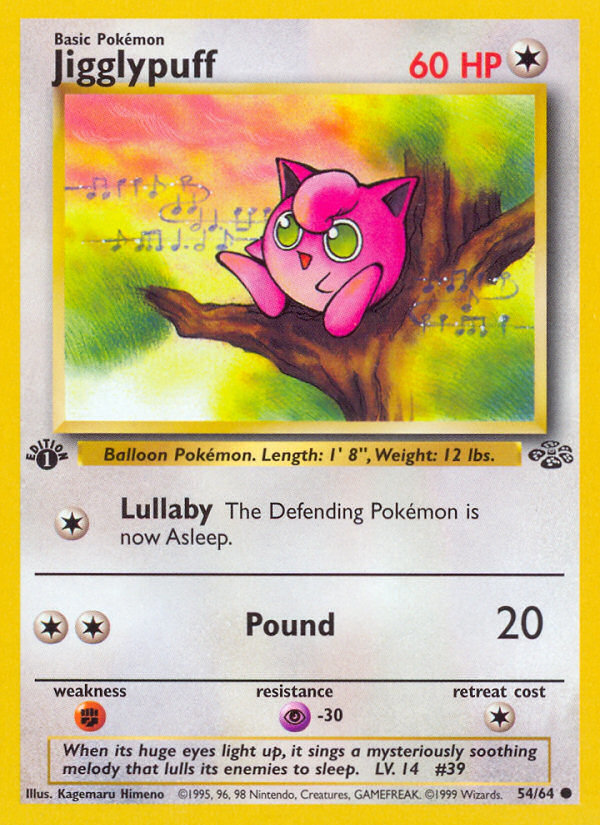 Jigglypuff 54 Jungle Common Near Mint