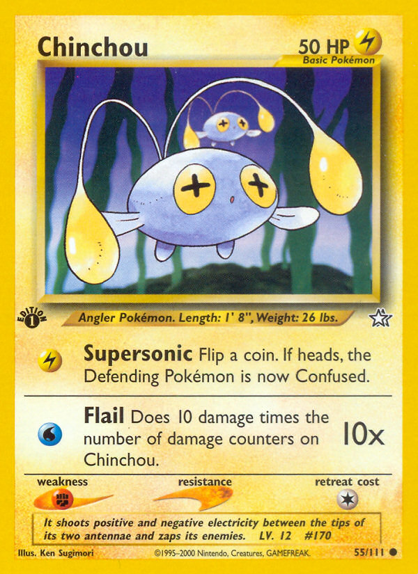 Chinchou 055 Neo Genesis Common Near Mint