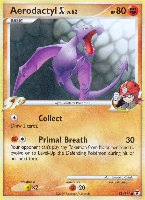 Aerodactyl GL 55 Rising Rivals Common Lightly Played