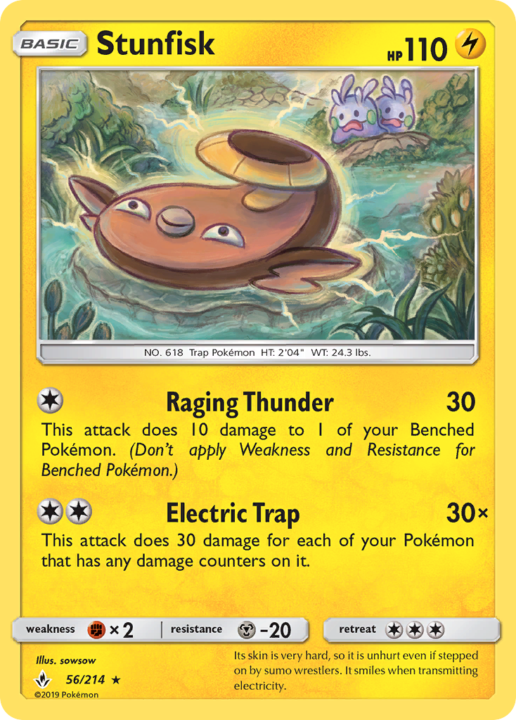 Stunfisk 56 SM - Unbroken Bonds Rare