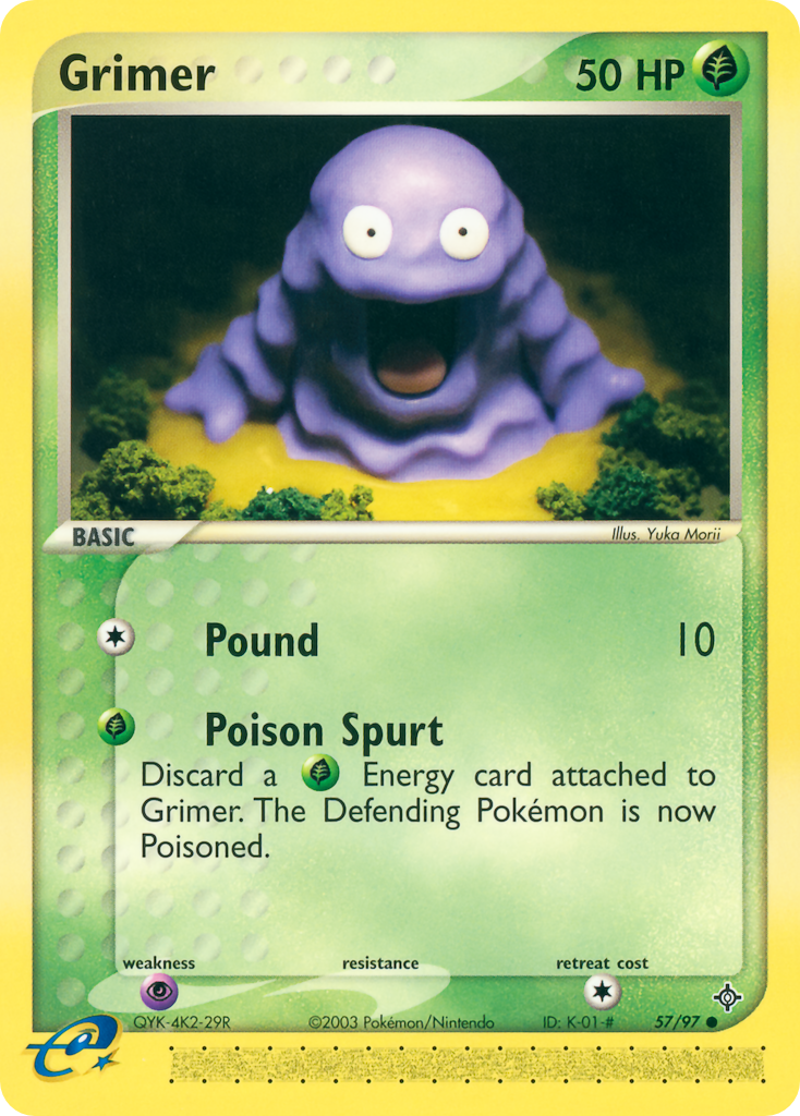 Grimer 57 Dragon Common Lightly Played