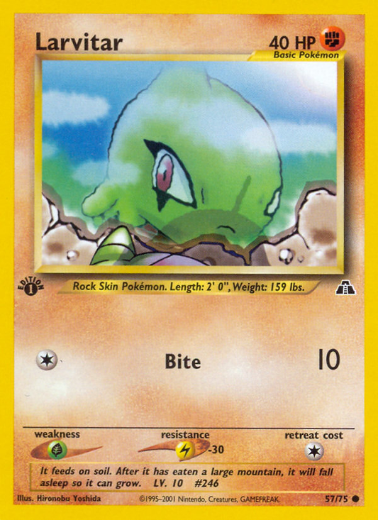 Larvitar 57 Neo Discovery Common Near Mint