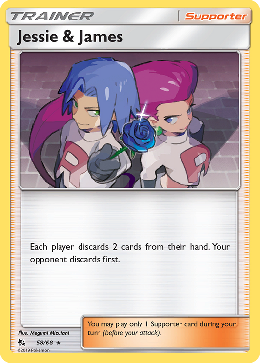 Jessie & James 58 Hidden Fates Holo Rare