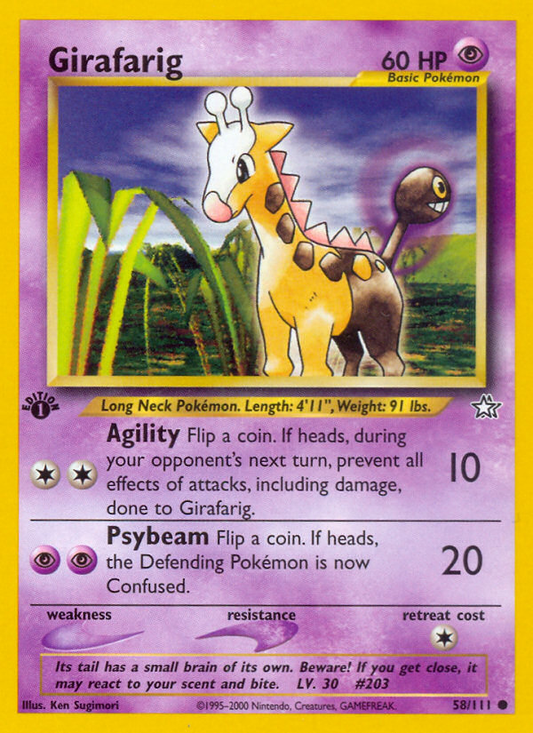 Girafarig 058 Neo Genesis Common Near Mint