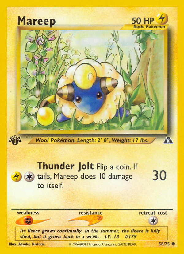 Mareep 58 Neo Discovery Common Lightly Played
