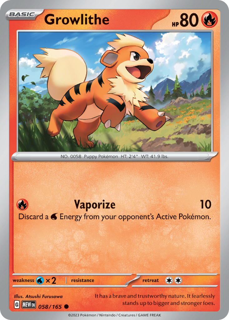Growlithe 058 SV: Scarlet & Violet 151 Common