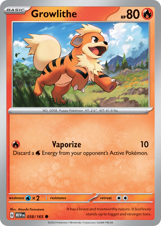 Growlithe 058 SV: Scarlet & Violet 151 Common