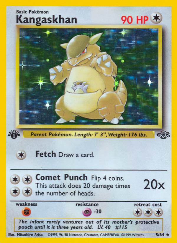 Kangaskhan 05 Jungle Holo Rare Lightly Played