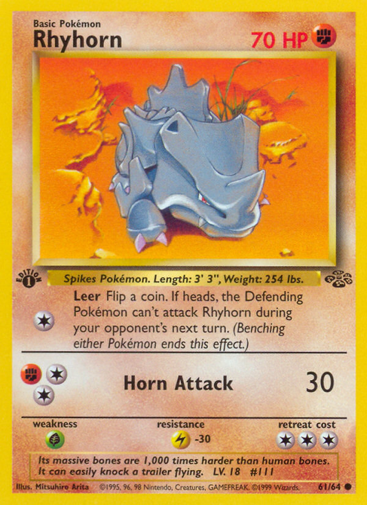 Rhyhorn 61 Jungle Common