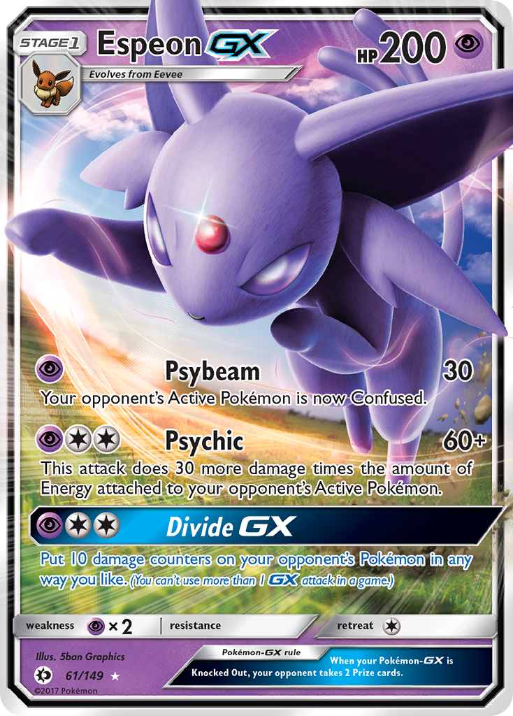 Espeon GX 61 SM Base Set Ultra Rare