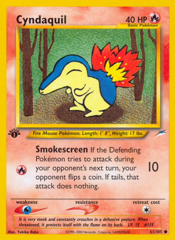 Cyndaquil 061 Neo Destiny Common Near Mint