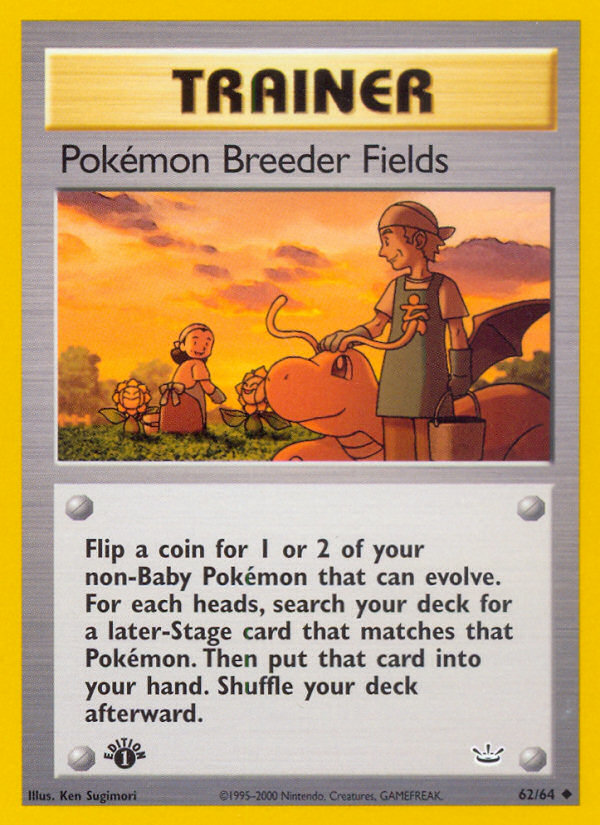 Pokemon Breeder Fields 62 Neo Revelation Uncommon