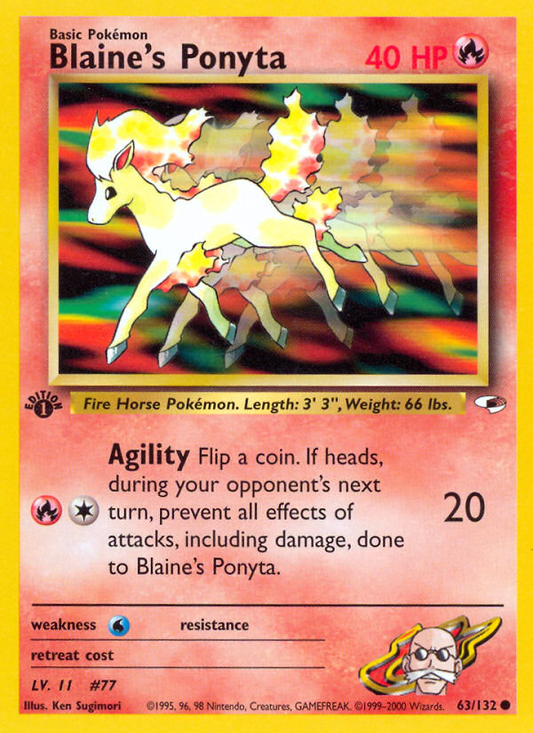 Blaine's Ponyta 063 Gym Heroes Common