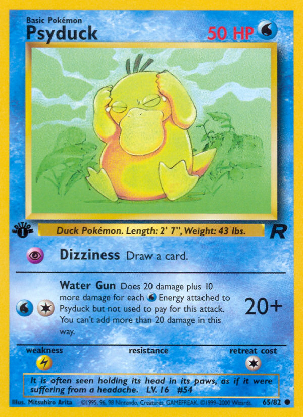 Psyduck 65 Team Rocket Common