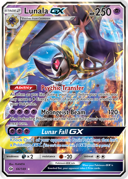 Lunala GX 66 SM Base Set Ultra Rare
