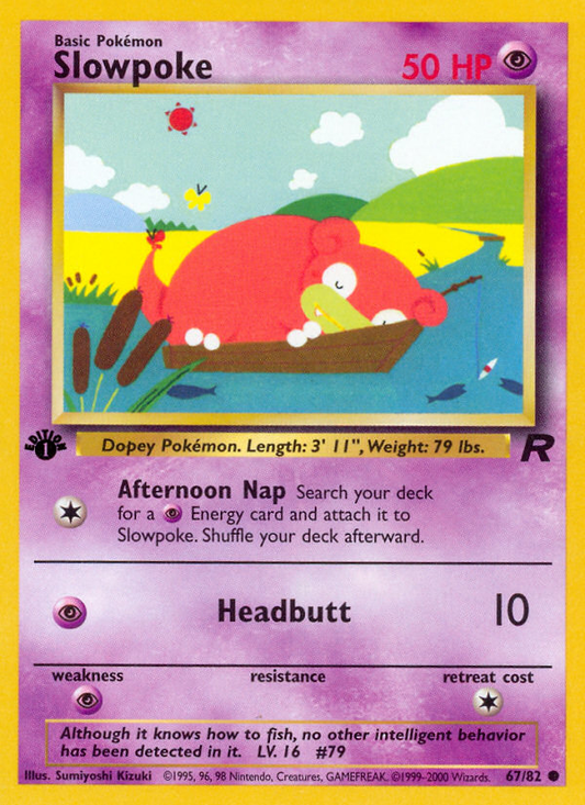 Slowpoke 67 Team Rocket Common Near Mint