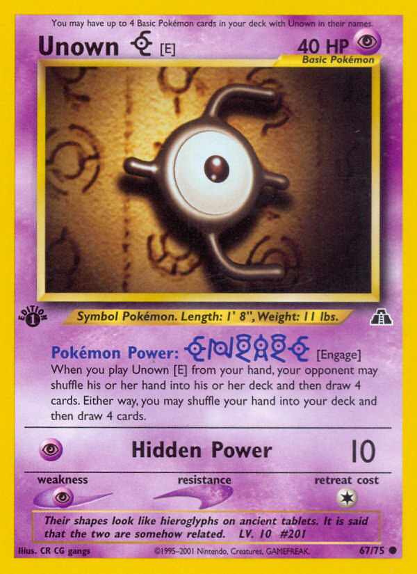 Unown 67 Neo Discovery Common