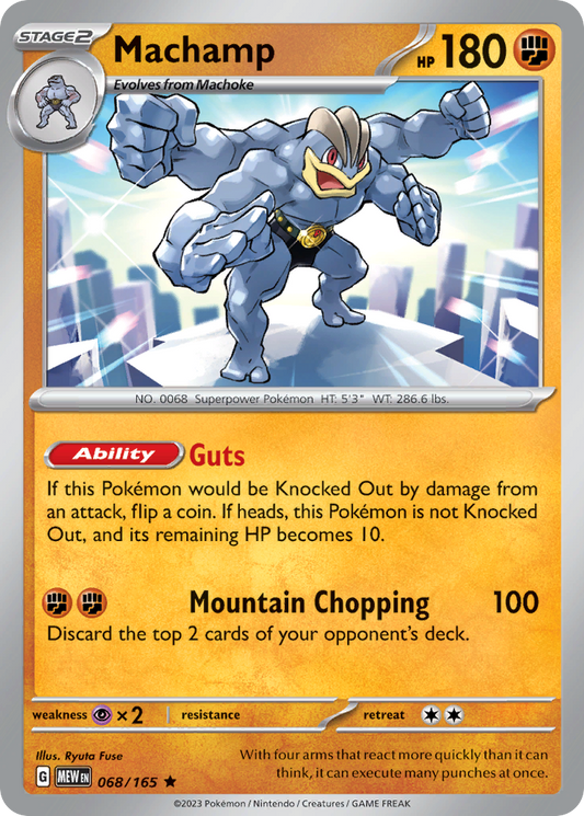 Machamp 068 SV: Scarlet & Violet 151 Rare Lightly Played