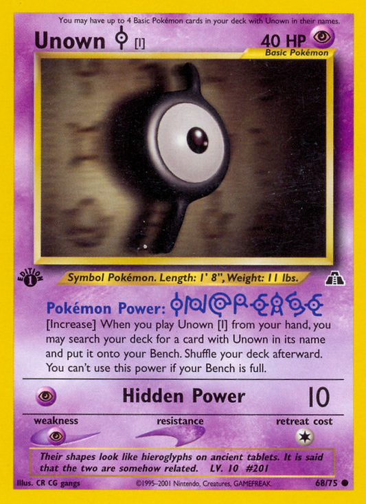 Unown 68 Neo Discovery Common