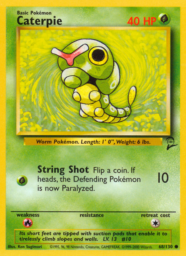 Caterpie 068 Base Set 2 Common Near Mint