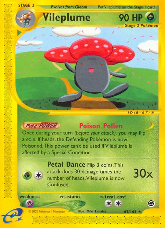 Vileplume 069 Expedition Base Set Rare Near Mint