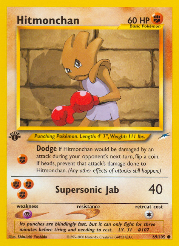 Hitmonchan 069 Neo Destiny Common Lightly Played