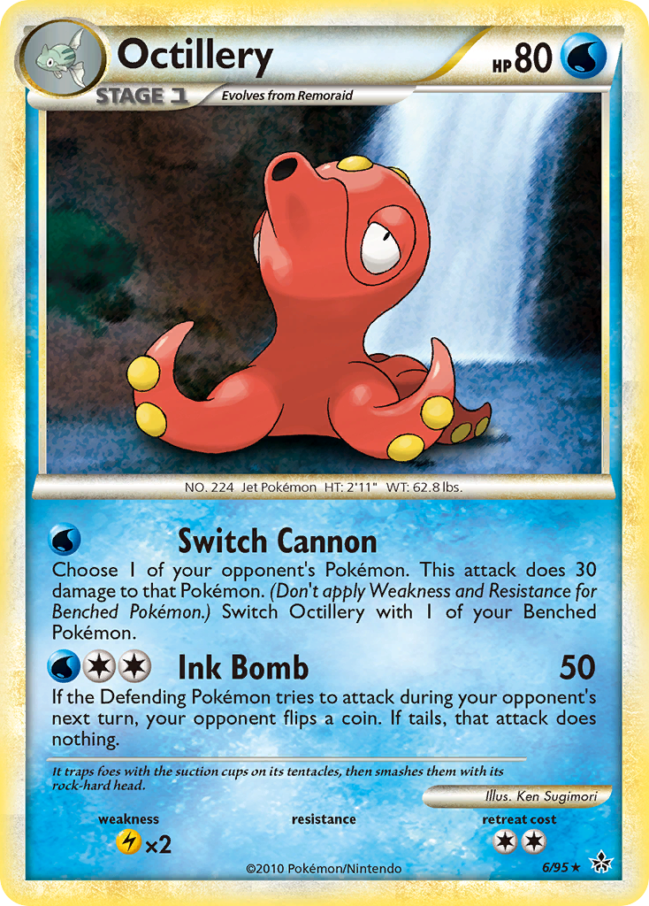 Octillery 6 Unleashed Holo Rare