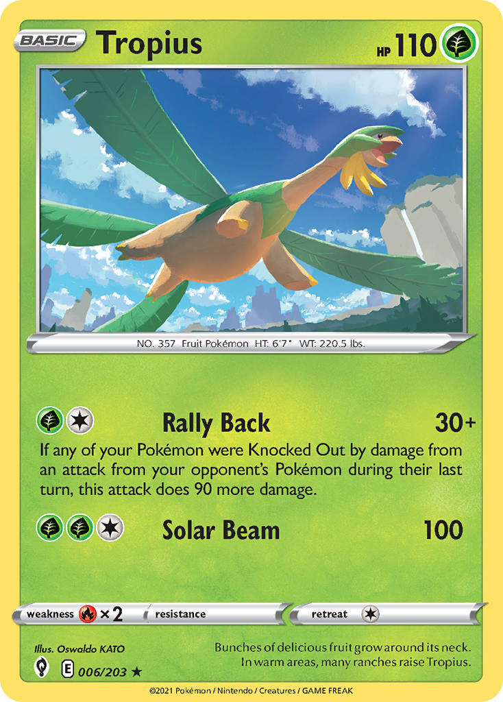 Tropius 006 SWSH07: Evolving Skies Rare