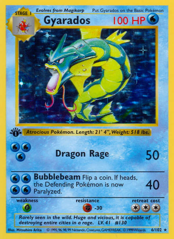 Gyarados 006 Base Set (Shadowless) Holo Rare