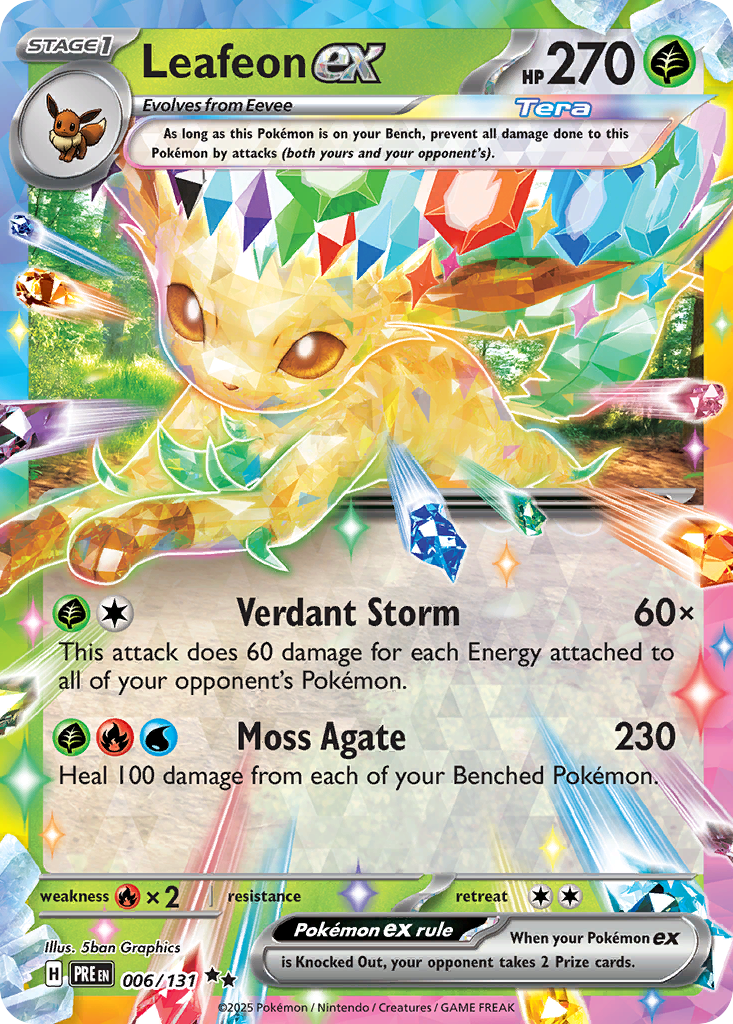 Leafeon ex 006 SV: Prismatic Evolutions Double Rare