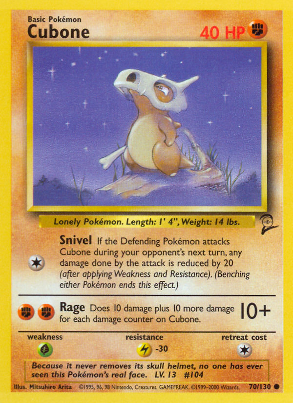 Cubone 070 Base Set 2 Common