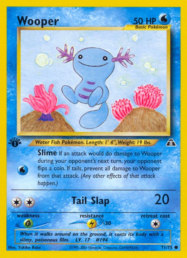 Wooper 71 Neo Discovery Common Near Mint