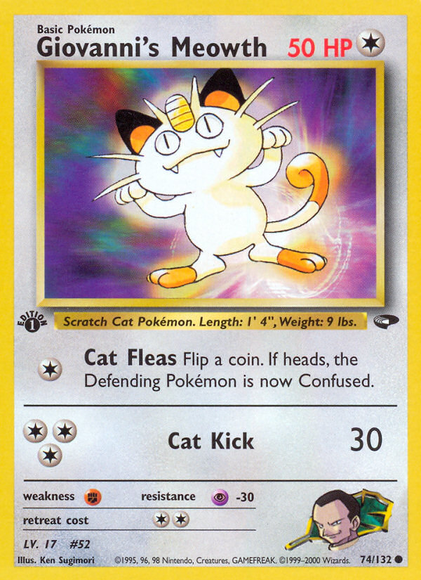 Giovanni's Meowth 074 Gym Challenge Common