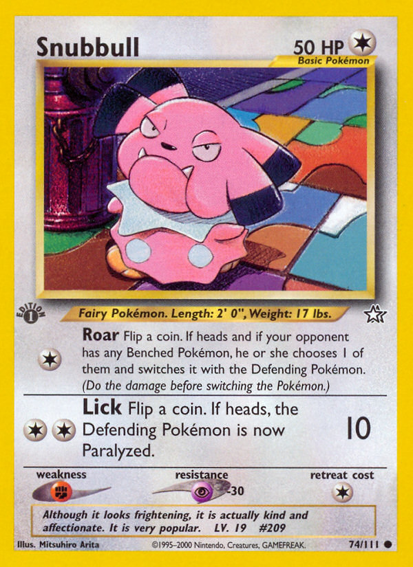 Snubbull 074 Neo Genesis Common Near Mint