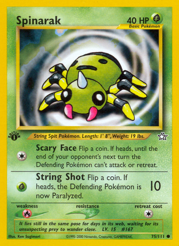 Spinarak 075 Neo Genesis Common Near Mint