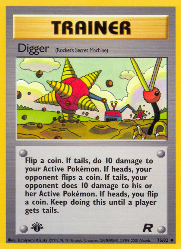 Digger 75 Team Rocket Uncommon Lightly Played