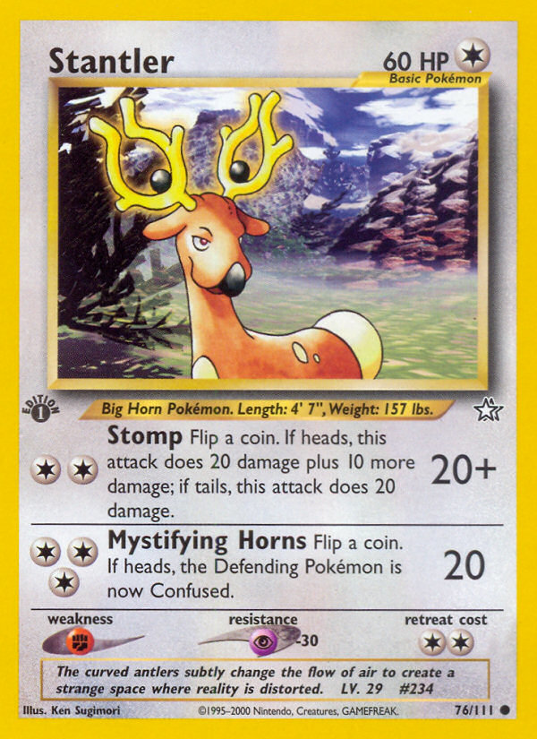 Stantler 076 Neo Genesis Common Lightly Played
