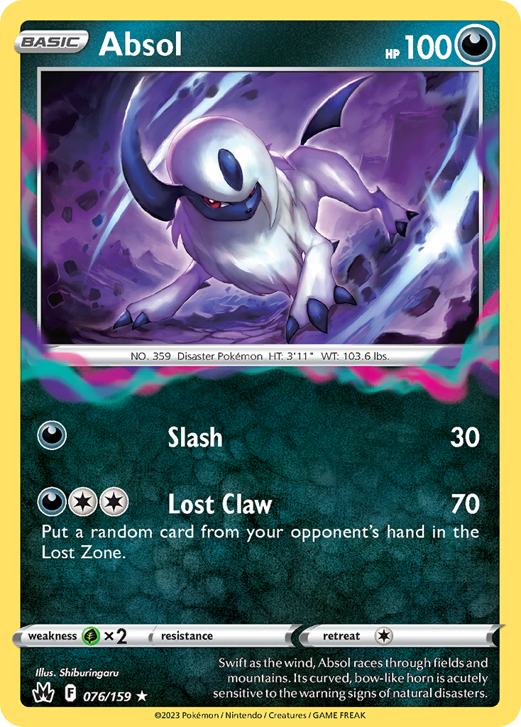 Absol 076 Crown Zenith Holo Rare
