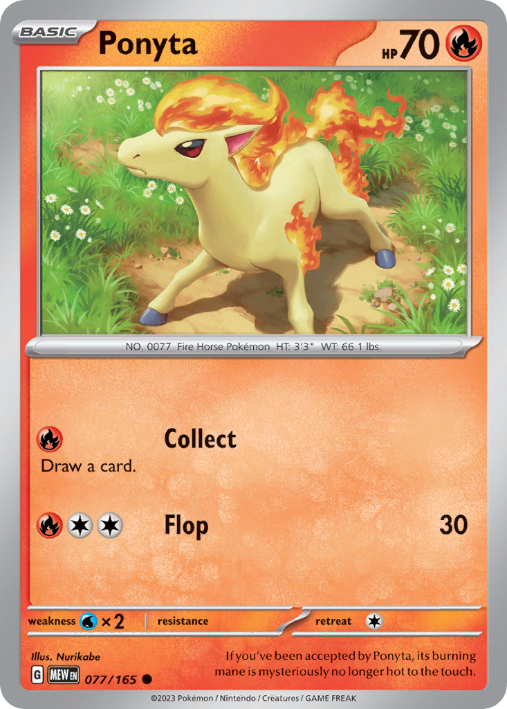 Ponyta 077 SV: Scarlet & Violet 151 Common Lightly Played