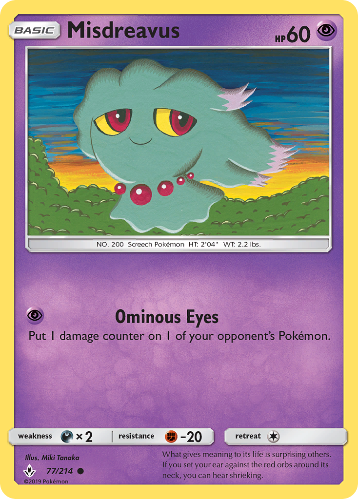 Misdreavus 77 SM - Unbroken Bonds Common