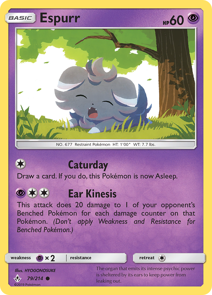 Espurr 79 SM - Unbroken Bonds Common Lightly Played
