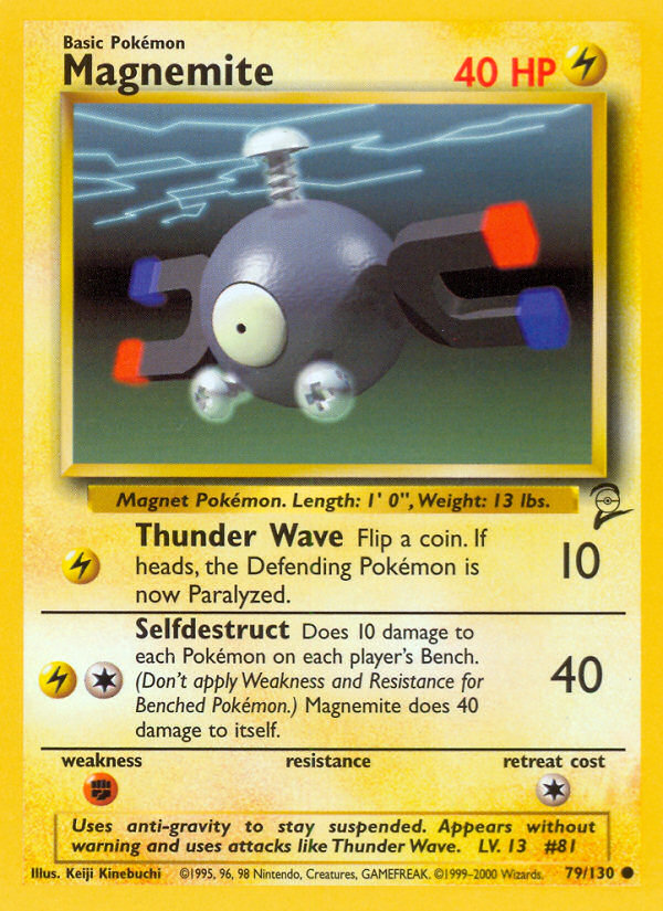 Magnemite 079 Base Set 2 Common Near Mint