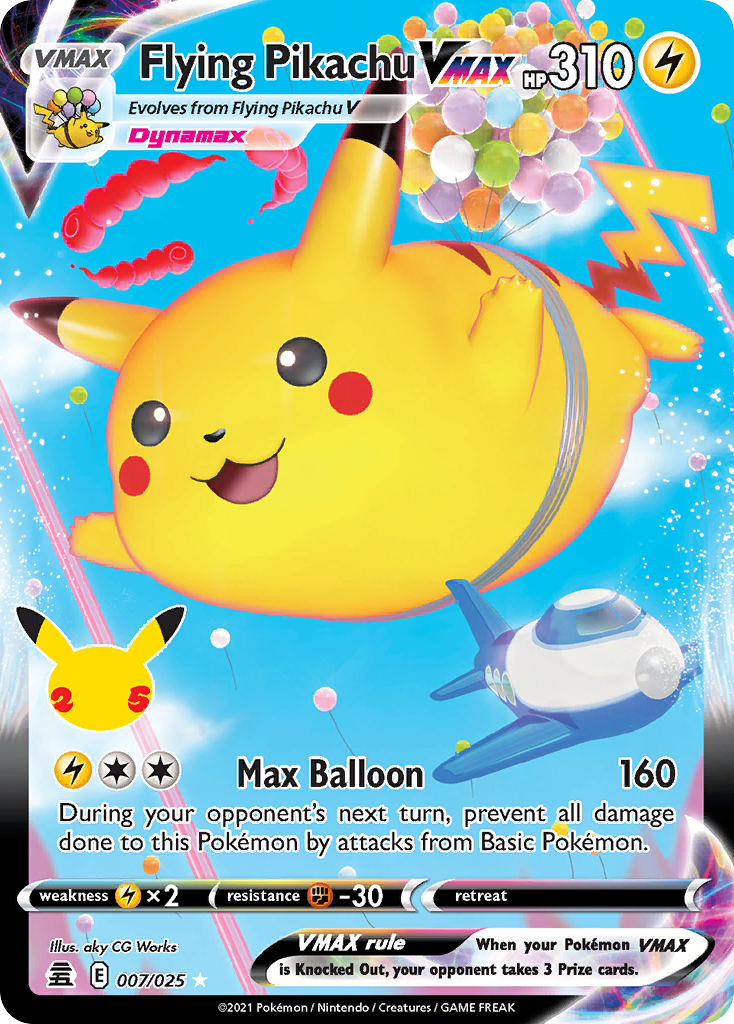 Flying Pikachu VMAX 007 Celebrations Ultra Rare