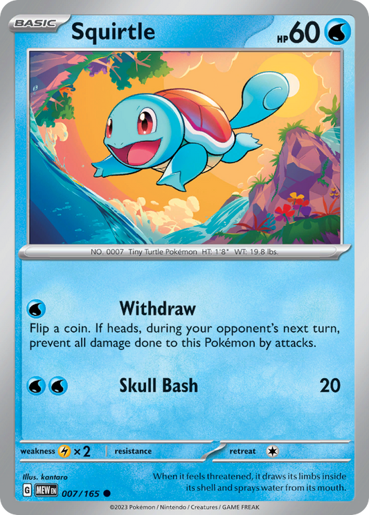 Squirtle 007 SV: Scarlet & Violet 151 Common