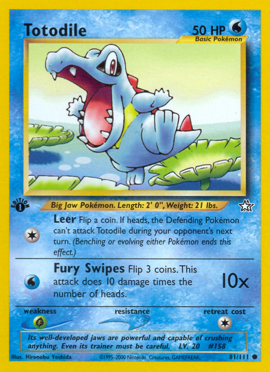 Totodile 081 Neo Genesis Common Near Mint
