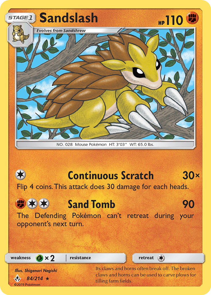 Sandslash 84 SM - Unbroken Bonds Rare