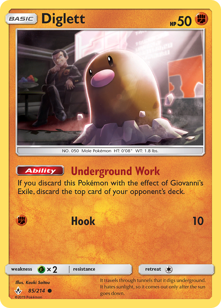Diglett 85 SM - Unbroken Bonds Common