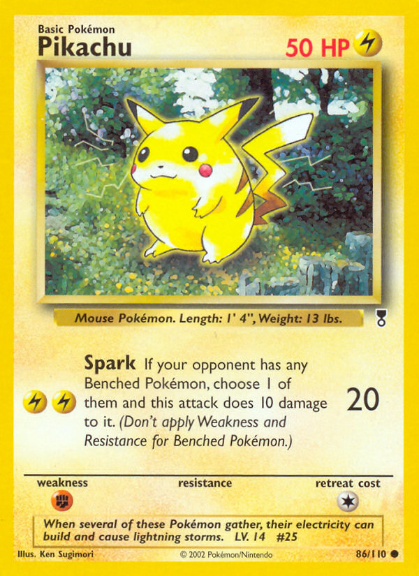 Pikachu 086 Legendary Collection Common Near Mint