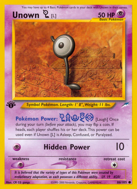 Unown 086 Neo Destiny Common